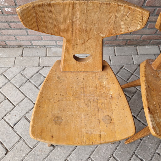 Jacob Kielland Brandt set of 3 x chair scandinavian 3 vintage chairs