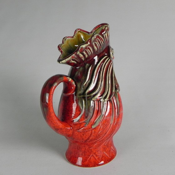Image 1 of Jarra con forma de gallo, cerámica Sars Poteries, década de 1950.
