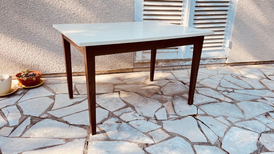 Image 1 of Vintage Solid Oak Farmhouse Table