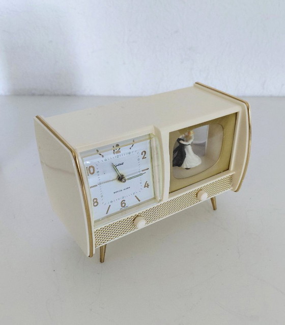 Image 1 of Goldbuhl/Richter KG fifties alarm clock with music box