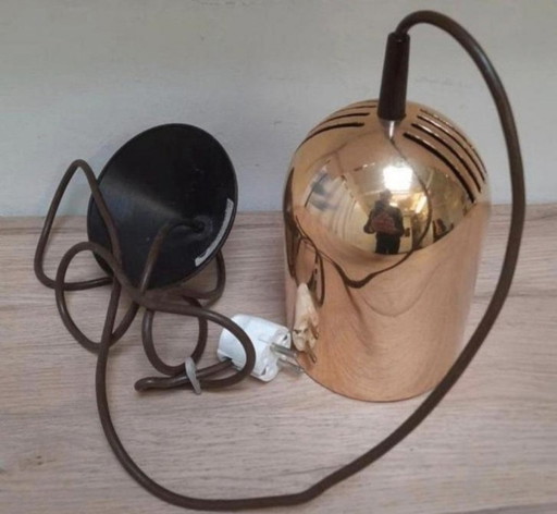 Vintage goudkleurige Vrieland hanglamp/plantenlamp
