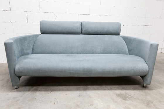 Image 1 of "Negresco" Sofa, designed by Bernard Massot for Neology France, in moiré velvet