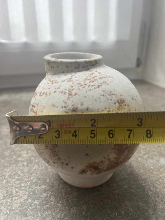 Image 1 of Dove ceramic sculpture spherical vase