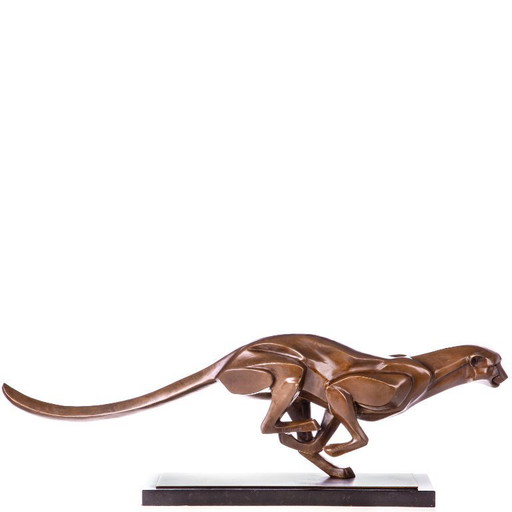 Statue en bronze de la grande panthère en mouvement