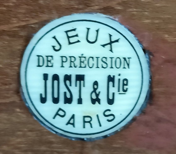 Image 1 of Escritorio/secreter francés antiguo con persiana enrollable – Jost & Cie París