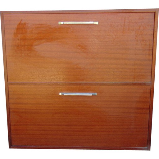 Büromöbel mit 2 Schubladen aus Holz - 1970er Jahre
