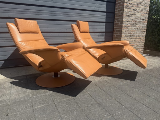 2x Jori Fellini relax Medi Mono-move Cognac leather pillow