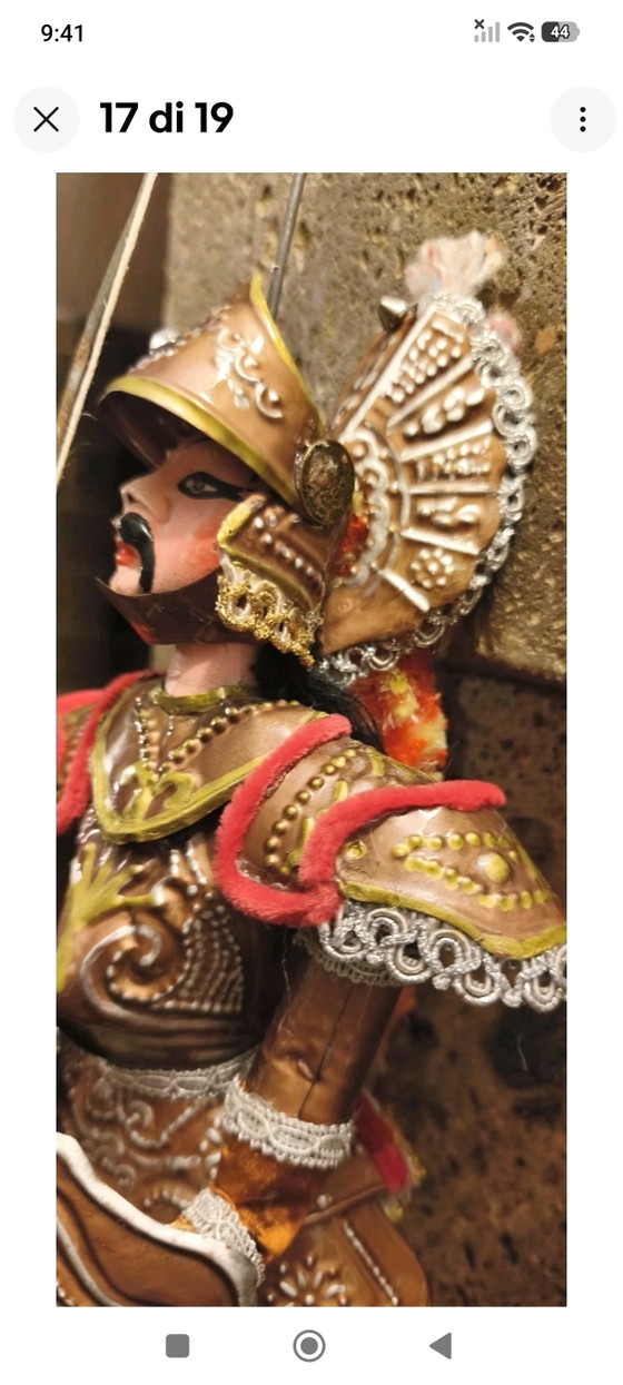 Marionnette sicilienne vintage, 44 cm, armure en laiton, pour cérémonie d'honneur – Objets déco, Metal (photo 13 of 15)