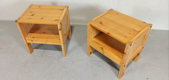 Image 1 of Set of 2 vintage pine night stands 