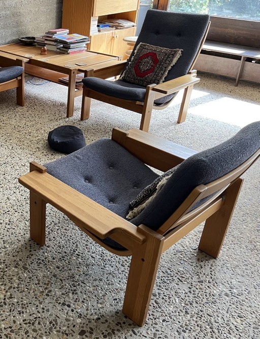 Ensemble de 2 fauteuils, canapé trois places et table basse par Ekström by Pastoe