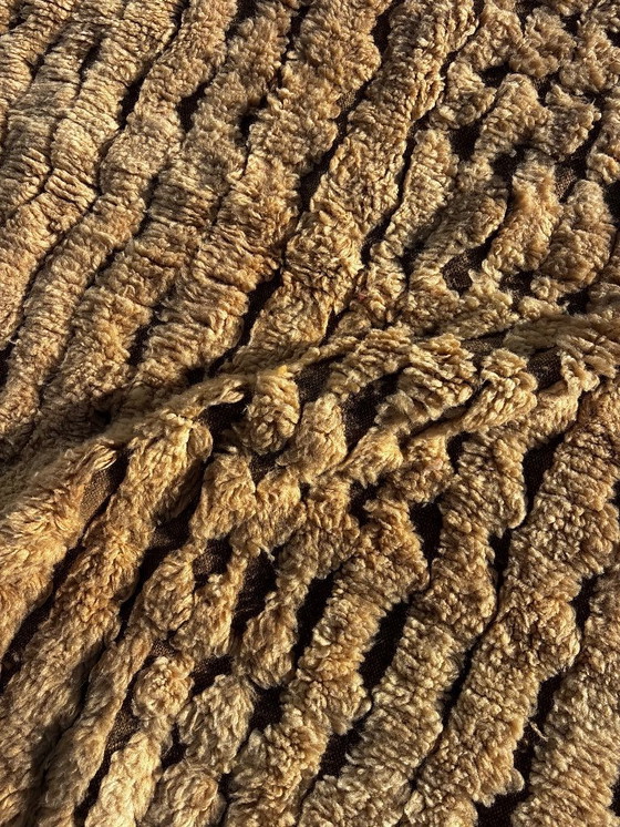 Image 1 of Modern Moroccan Mrirt Rug 210x300 cm– Cream Wool Texture Design – Handmade in Morocco