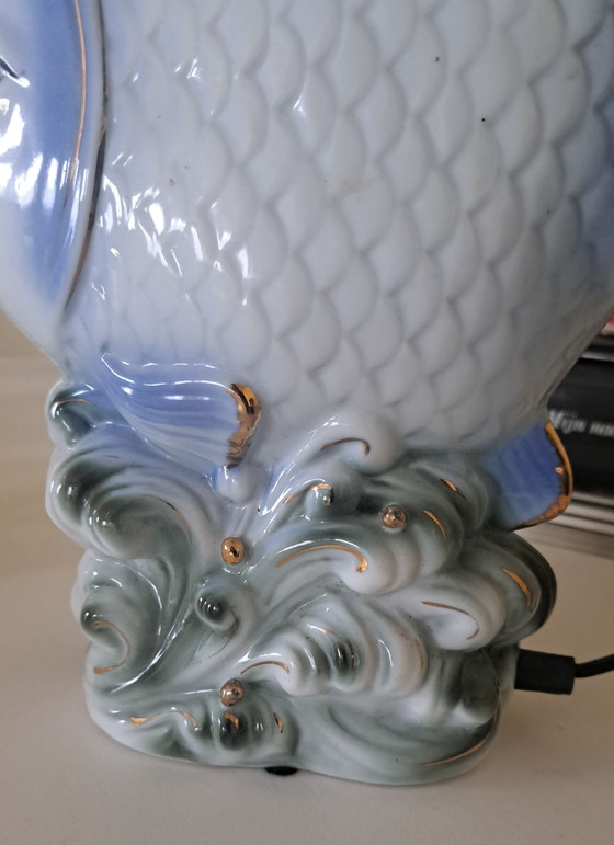 Lampada a forma di pesce in ceramica vintage, da terra, funzionante – Lampade da tavolo (photo 4 of 7)