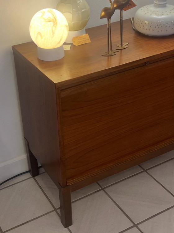 Image 1 of Vintage Platenmeubel / Kastje Met Roldeur, Kinnarps Zweden