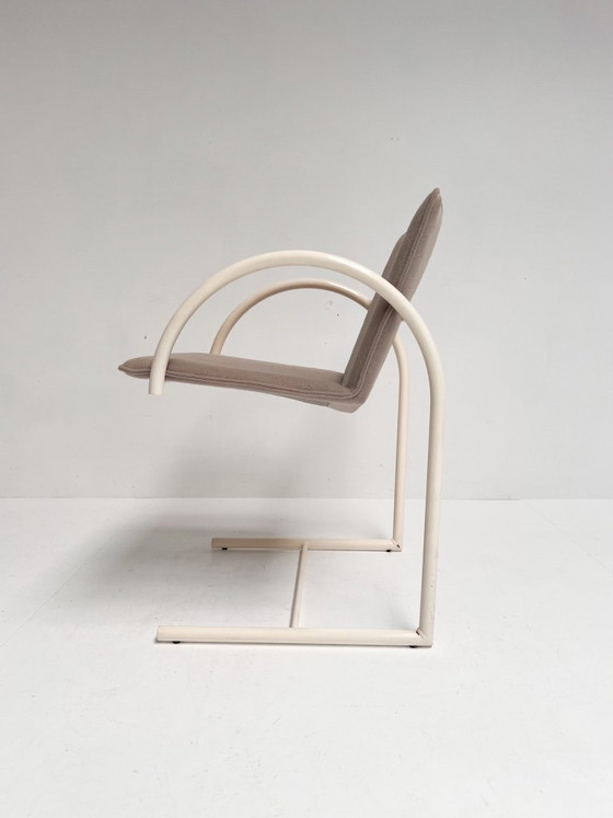 Set Van 4 Cirkel Stoelen Van Boonzaaijer Voor Metaform, 1980's – Eetkamerstoelen, Textile (photo 8 of 13)