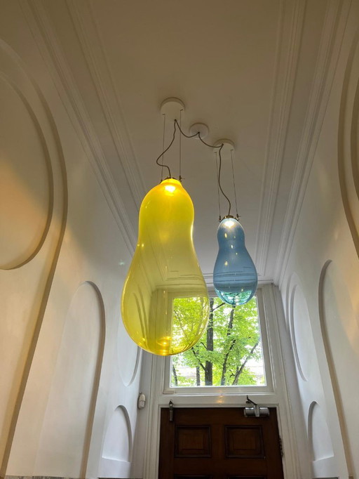 Alex de Witte - The Big Bubble small colored glass blue
