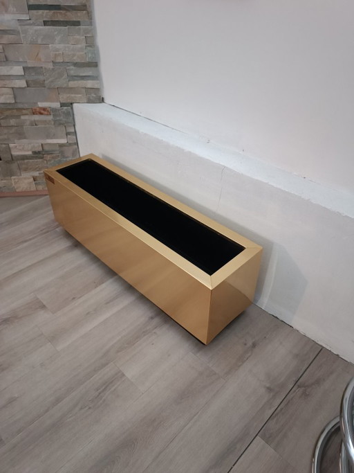 Brass planter by Hobby Flowers Barcelona, 1990s