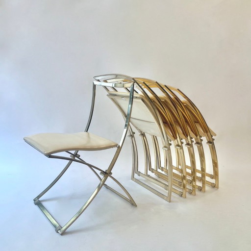 6 x "Luisa" folding chairs by Marcello Cuneo