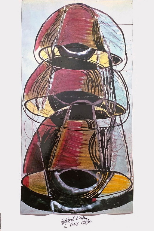 Mario MERZ Festival d'Automne 1987 Originalplakat 1987