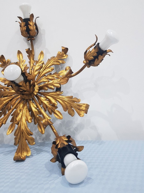 Image 1 of Lámpara de techo, Hans Kogl, Alemania, década de 1960, estilo Hollywood Regency.