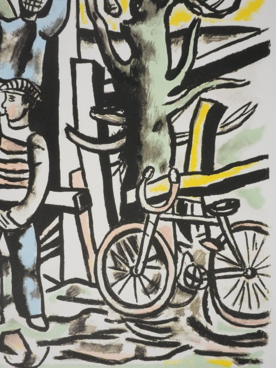 Fernand LEGER : Les Constructeurs Au Vélo, Lithographie Signée – Lithographies et sérigraphies, Paper (photo 8 of 10)