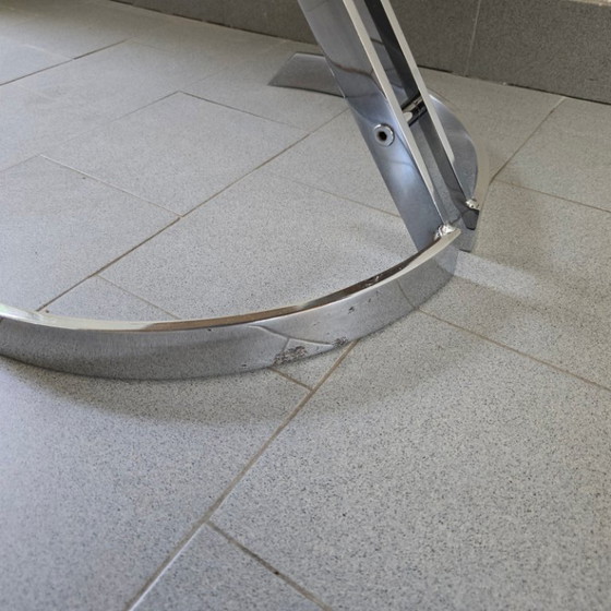 Image 1 of SET DI 4 SEDIE VINTAGE EUROSTEEL DEL 1970, IN PLEXIGLASS E CROMATO, DISEGNATE DA DLG BORIS TABACOFF