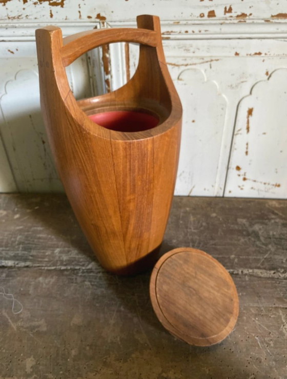 Jens Quistgaard, secchiello per il ghiaccio in teak anni '60 – Accessori da tavola, Legno (photo 8 of 11)