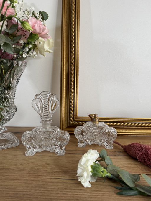 Vintage perfume bottle and spray