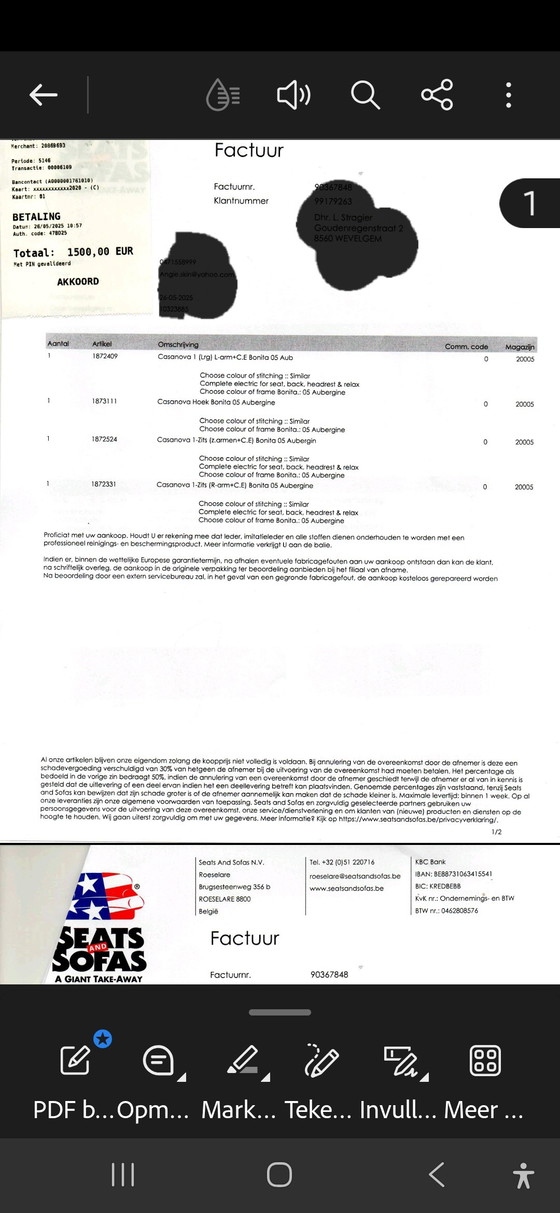 Image 1 of Luxury corner sofa, 3 recliners, 10 months old