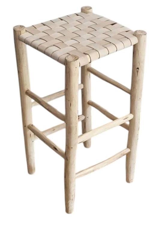 Sgabello da bar 60cmx30cm – Sgabelli da bar, Pelle, Legno (photo 7 of 7)