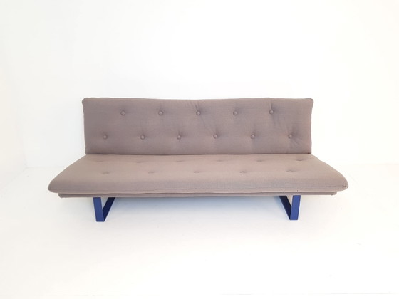 Artifort C684 Kho Liang Le Bank Blauw Bruin – 3-5 zitsbanken, Metal, Textile, Vintage (photo 2 of 14)