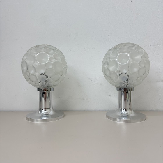 Image 1 of Hustadt leuchten glass table lamps , 1970s