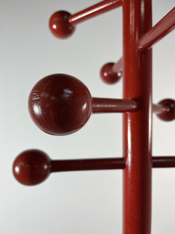 Image 1 of Porte-manteau vintage italien des années 70 en hêtre laqué