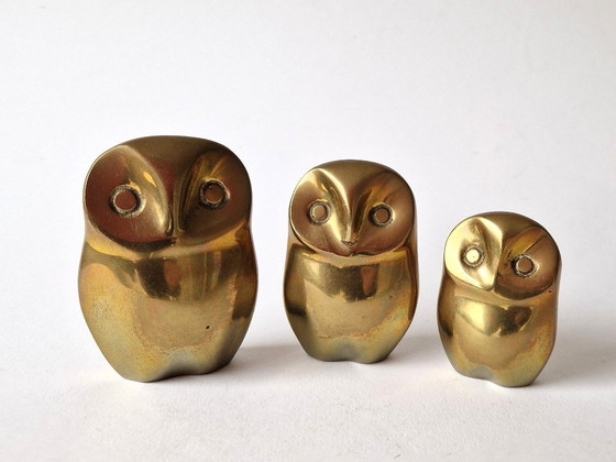 Image 1 of Caravell Design - 3 hiboux en cuivre