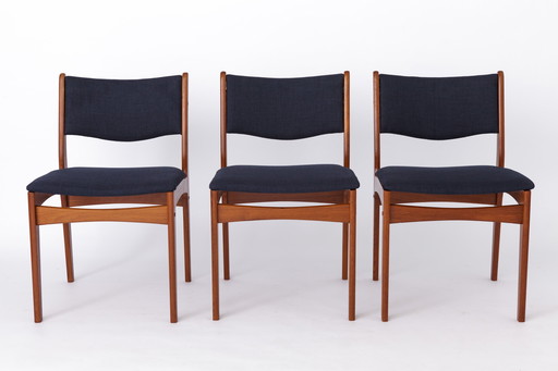 Teak dining chairs 1970S from Uldum Danish Teak Vintage