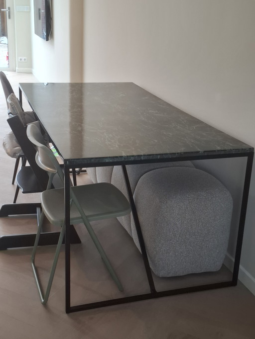 Tavolo da pranzo in marmo verde, marca: Furnified