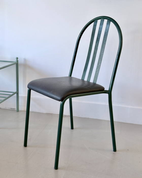 Set of 3 Dining Chairs by Robert Mallet-Stevens, Model 222, Pallucco, Italy, 1980s – Eetkamerstoelen, Metal (photo 7 of 15)
