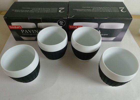 Image 1 of Cuatro tazas de porcelana Bodum Pavina, 0,25 L