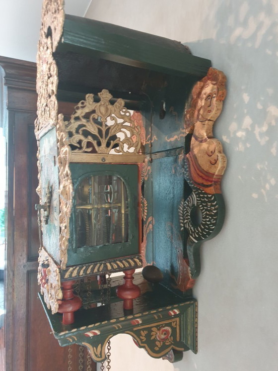 Image 1 of antique chair clock 18th century.