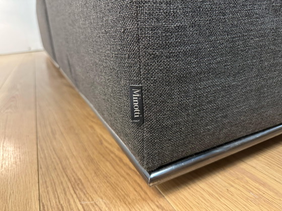 Image 1 of ZGAN Minotti Corner Sofa 3-Piece Wool | Dark Gray | Top Condition