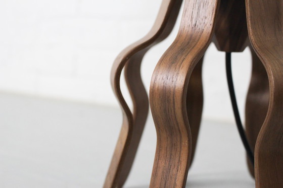 Image 1 of Abat-jour vintage avec base sculpturale artisanale