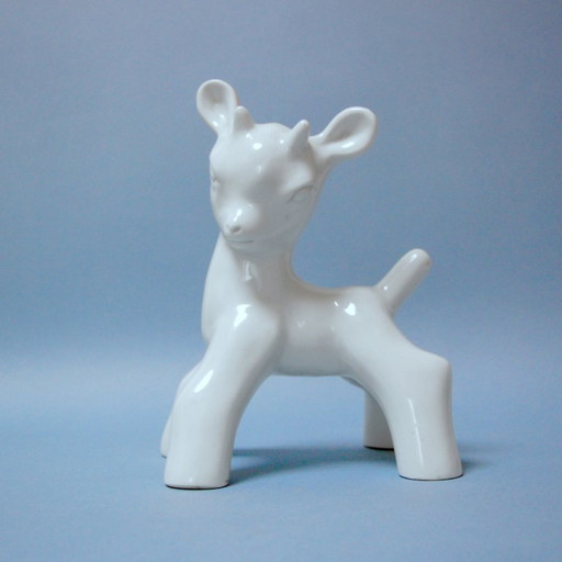 Figura in porcellana di Bambi di Cerabel, Belgio, anni '50