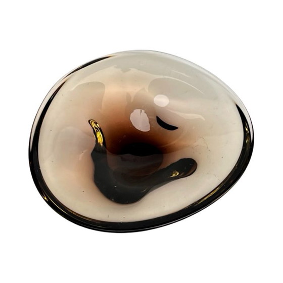 Image 1 of Cuenco de vidrio formado a mano diseñado por M Klinger, Železný Brod Glass, Checoslovaquia, años 70.