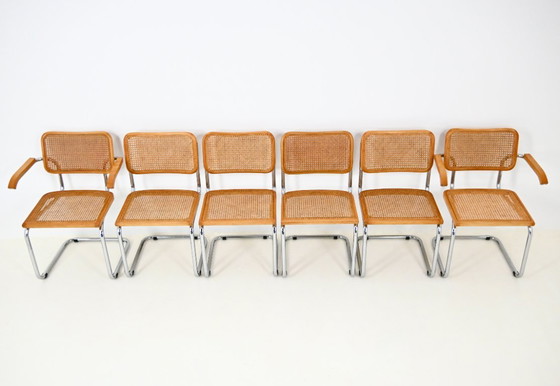Sedie da pranzo modello B32 di Marcel Breuer, set da 6 – Rattan, Wood (photo 7 of 11)