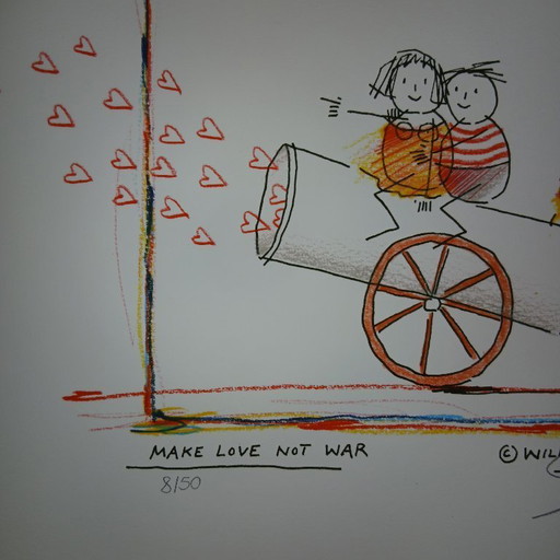Schlote, Wilhelm - Make love not war - Giclée - handsigniert