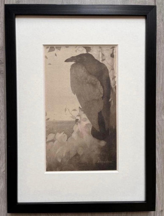 Jan Mankes 1889-1920 / Corvo Heliogravure originale a Berkenboom 1923 – Litografie e stampe, Paper (photo 8 of 10)
