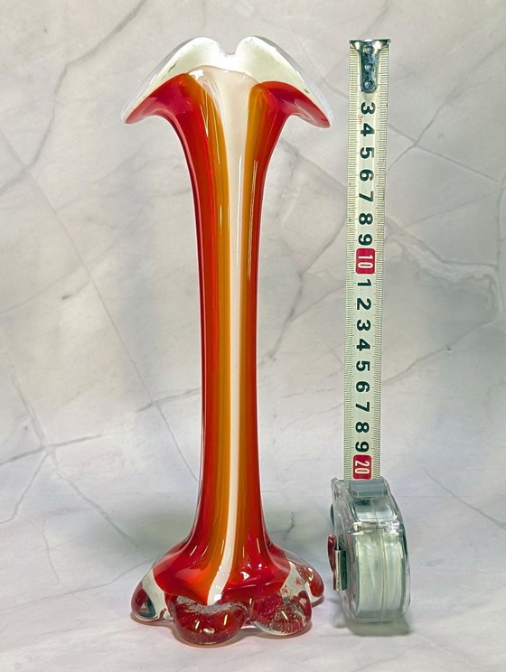 Image 1 of Vintage Murano Vaas uit de jaren 60 "Coral" Italia (circa 1960)