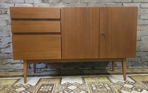 Scandinavian small sideboard 1 door, 3 drawers 1960
