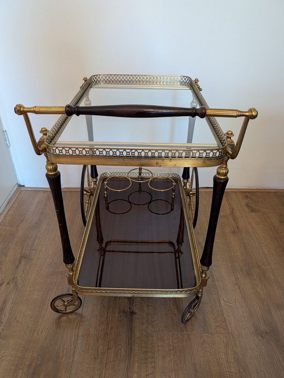 Image 1 of Serveer wagen Maison Jansen jaren 40-50