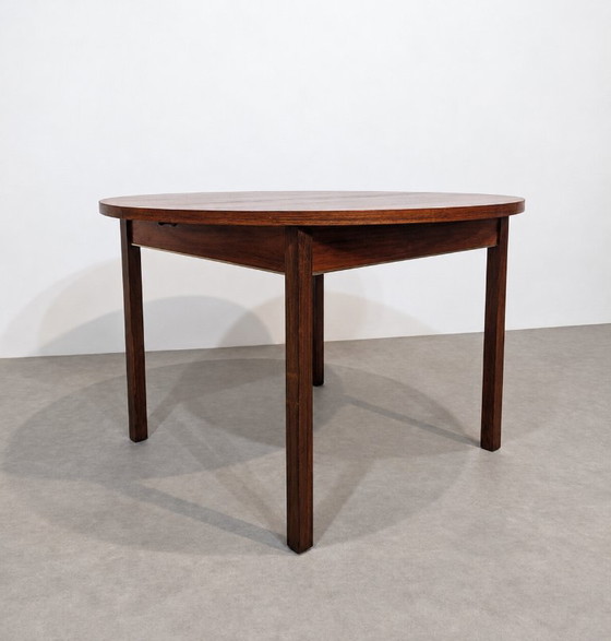 Tavolo da pranzo rotondo allungabile in palissandro, Mid-Century, anni '60-'70 – Tavoli da pranzo, Legno (photo 5 of 10)