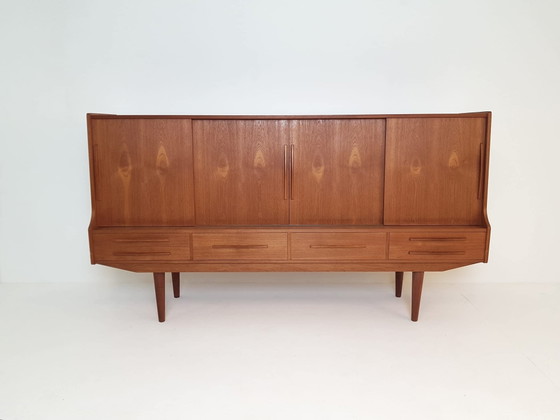 Vintage Deens Highboard Teak Houten Wandkast | Kast – Wood (photo 2 of 15)